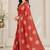 cotton blend saree with elegant printed design for festive & casual wear