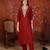 Maroon color smart elegant roman silk fabric smart embroidered suit for festive wear
