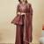 Brown color smart vichitra silk fabric beautiful partywear salwar kameez