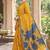 cotton blend saree with elegant printed design for festive & casual wear