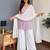 Lavender color smart faux georgette fabric beautiful partywear salwar kameez