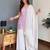 Lavender color smart faux georgette fabric beautiful partywear salwar kameez