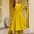 Mustard color smart viscose chanderi fabric beautiful partywear salwar kameez