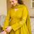 Mustard color smart viscose chanderi fabric beautiful partywear salwar kameez