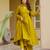 Mustard color smart viscose chanderi fabric beautiful partywear salwar kameez