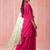 Pink color viscose fabric beautiful designer embroidery work ethnic partywear attire