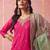 Pink color viscose fabric beautiful designer embroidery work ethnic partywear attire