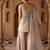 Beige color viscose organza fabric beautiful designer beads embroidery work ethnic partywear attire