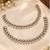 Kundan white mehandi-plated agate stone anklets