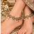 Full lct mehandi-plated agate stone anklets