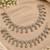 White mehandi-plated agate stone anklets