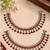 Maroon mehandi-plated agate stone anklets