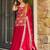 Red color koza silk fabric beautiful designer embroidery work ethnic partywear attire