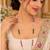Maroon green gold-plated moti mala two-line necklace