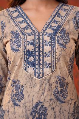 Blue color smart and elegant casual formal style kurta set for girls 3