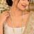 White gold-plated moti mala two-line necklace