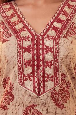 Maroon color smart and elegant casual formal style kurta set for girls 3