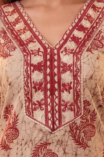 Maroon color smart and elegant casual formal style kurta set for girls