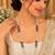 Green gold-plated moti mala three-line necklace