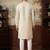 White color imported lachka fabric designer embroidery work ceremonial kurta payjama for men's
