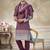 Purple color graceful heavy ceremonial attire for men's fancy looks