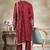 Red color graceful heavy ceremonial attire for men's fancy looks