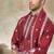 Red color graceful heavy ceremonial attire for men's fancy looks