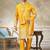 Yellow color graceful heavy ceremonial attire for men's fancy looks