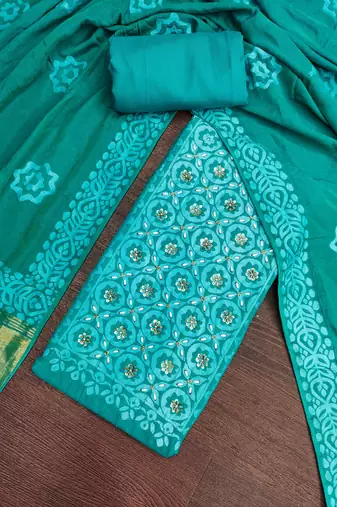 rama banarasi cotton smart ceremonial salwar kameez