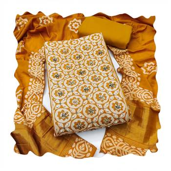 mustard banarasi cotton smart ceremonial salwar kameez 2