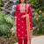 red banarasi cotton smart ceremonial salwar kameez