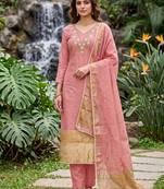 gajri banarasi cotton smart ceremonial salwar kameez