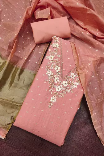 gajri banarasi cotton smart ceremonial salwar kameez