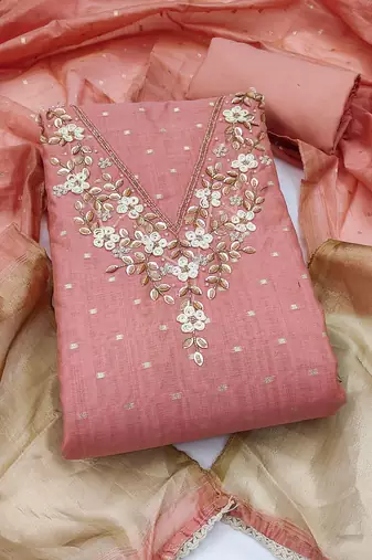 gajri banarasi cotton smart ceremonial salwar kameez