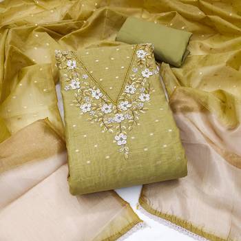 mehendi banarasi cotton smart ceremonial salwar kameez 4