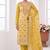 yellow banarasi cotton smart ceremonial salwar kameez