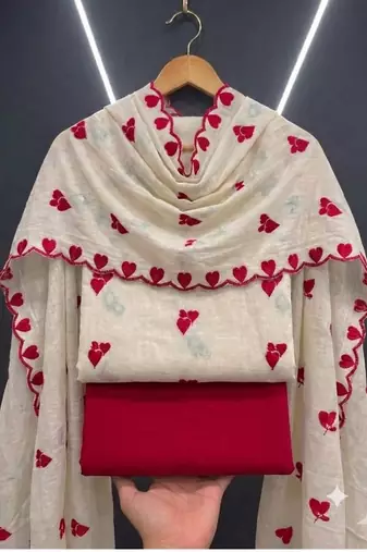 off white cora cambric cotton embroidered salwar kameez