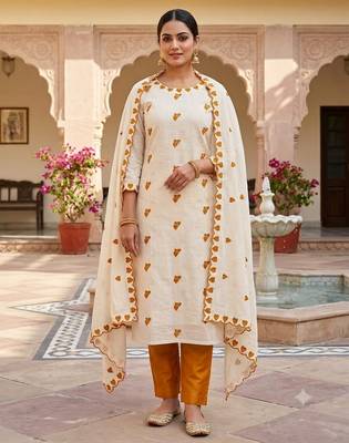 off white cora cambric cotton embroidered salwar kameez 1