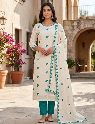 off white cora cambric cotton embroidered salwar kameez 1