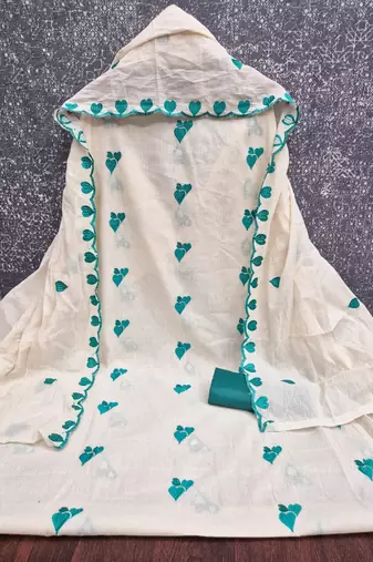off white cora cambric cotton embroidered salwar kameez