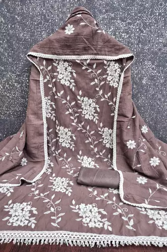 mauve sophisticated embroidered ceremonial suit