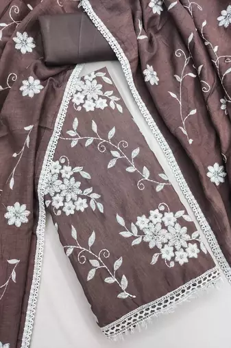 mauve sophisticated embroidered ceremonial suit