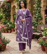 purple sophisticated embroidered ceremonial suit