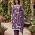 purple sophisticated embroidered ceremonial suit