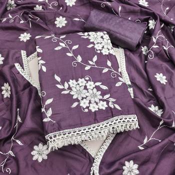purple sophisticated embroidered ceremonial suit 3