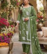 green sophisticated embroidered ceremonial suit