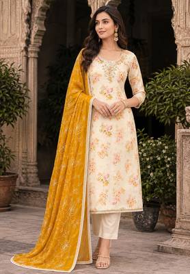 off white modal butti fancy ethnic salwar kameez 1
