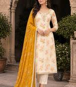 off white modal butti fancy ethnic salwar kameez