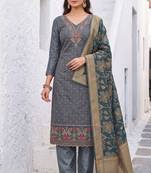 grey modal butti fancy ethnic salwar kameez