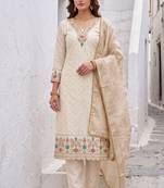 off white modal butti fancy ethnic salwar kameez